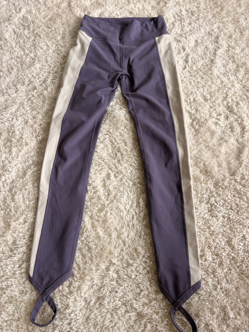 Fabletics High-Rise Stirrup Tight Purple & White